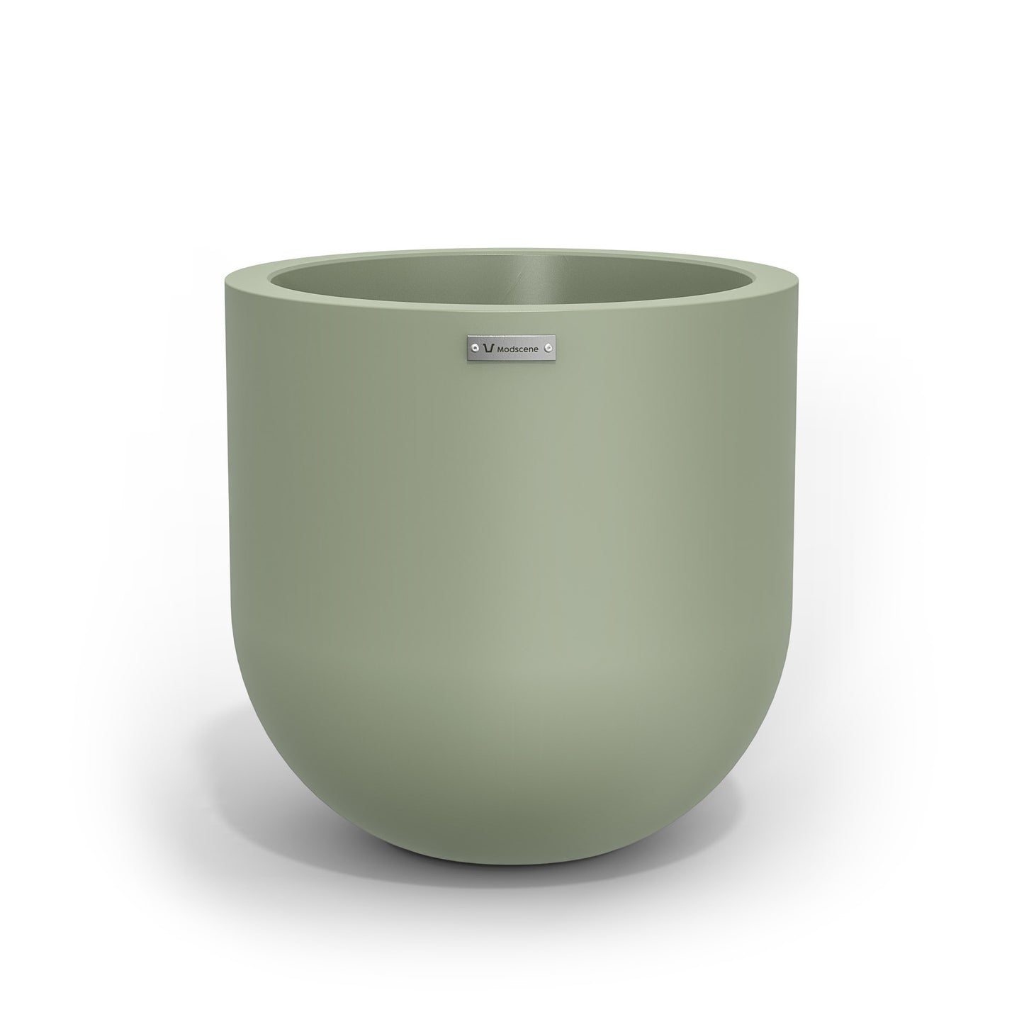 Medium Modscene planter pot in a pastel green colour with concrete look.