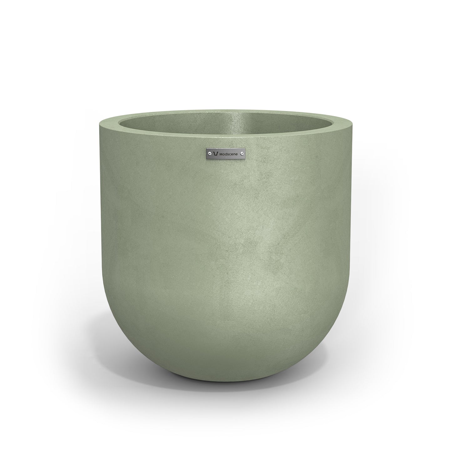 Medium Modscene planter pot in a pastel green colour and concrete look.