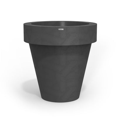 Extra large Modscene planter pot in a dark grey colour with a concrete look finish.
