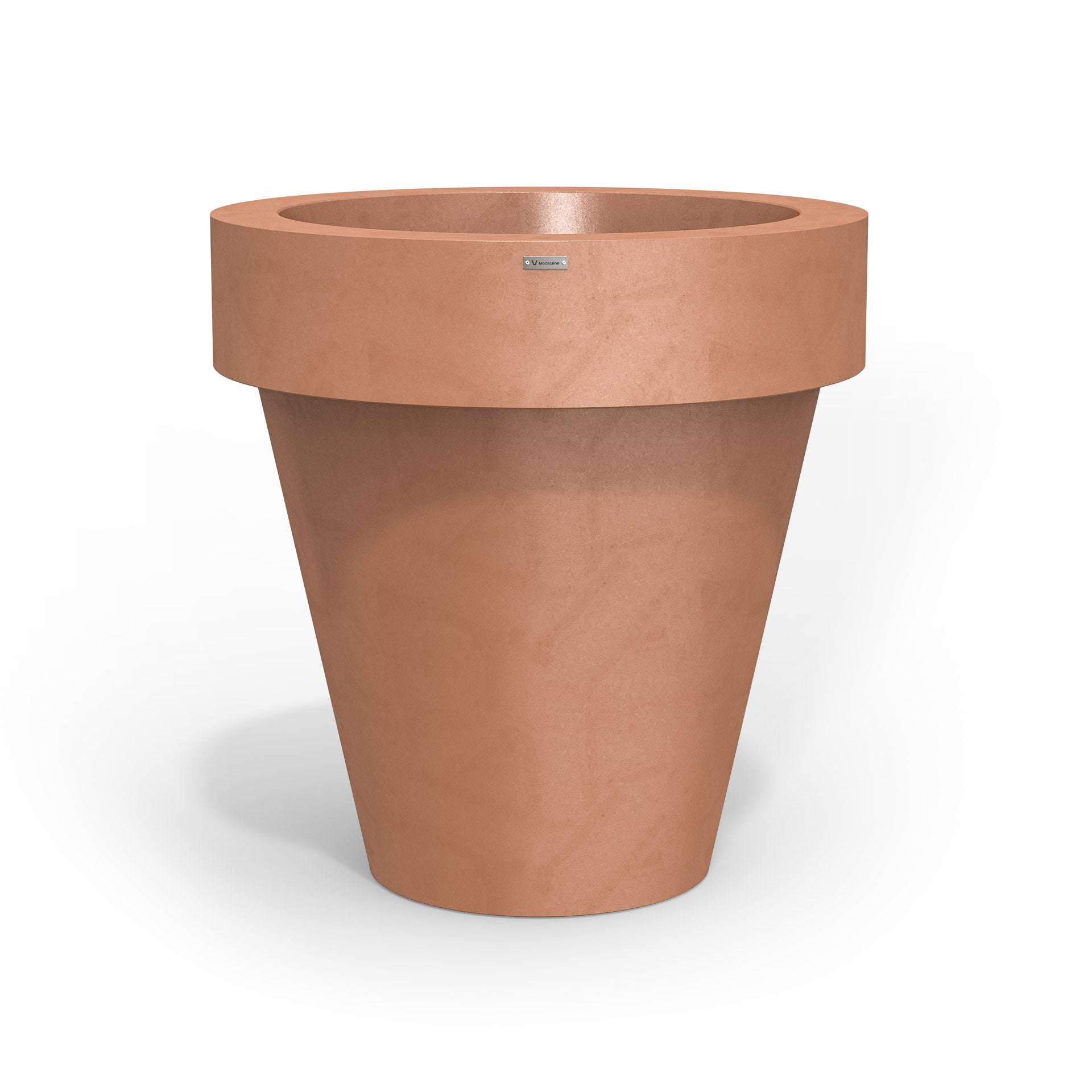 Extra large Modscene planter pot in a rustic terracotta colour.