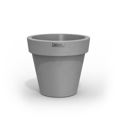 Small Modscene plastic planter pot in a light grey colour with a concrete look.