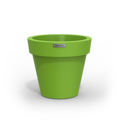 Small Modscene plastic planter pot in a green colour. NZ made.