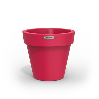 Small Modscene plastic planter pot in a pink colour. NZ made.