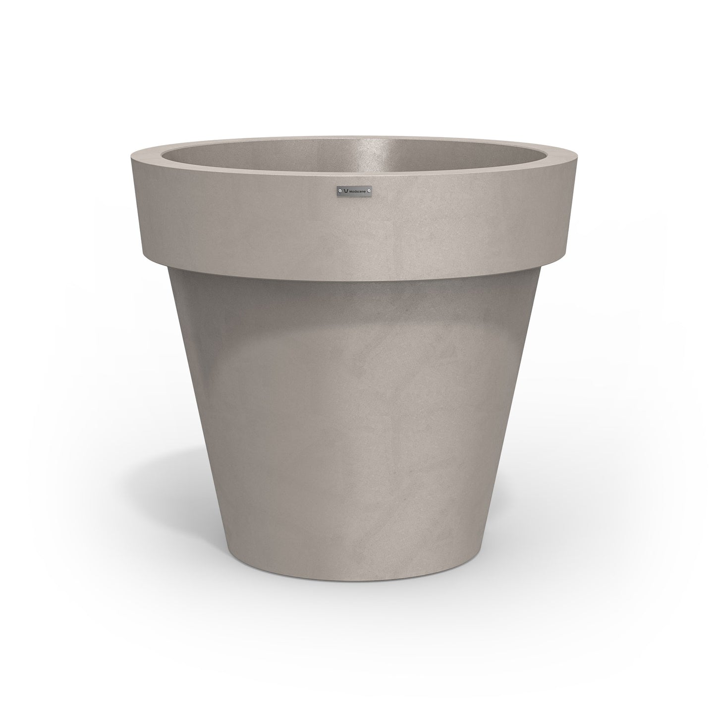 Large Modscene planter pot in a light grey colour with a concrete look finish.