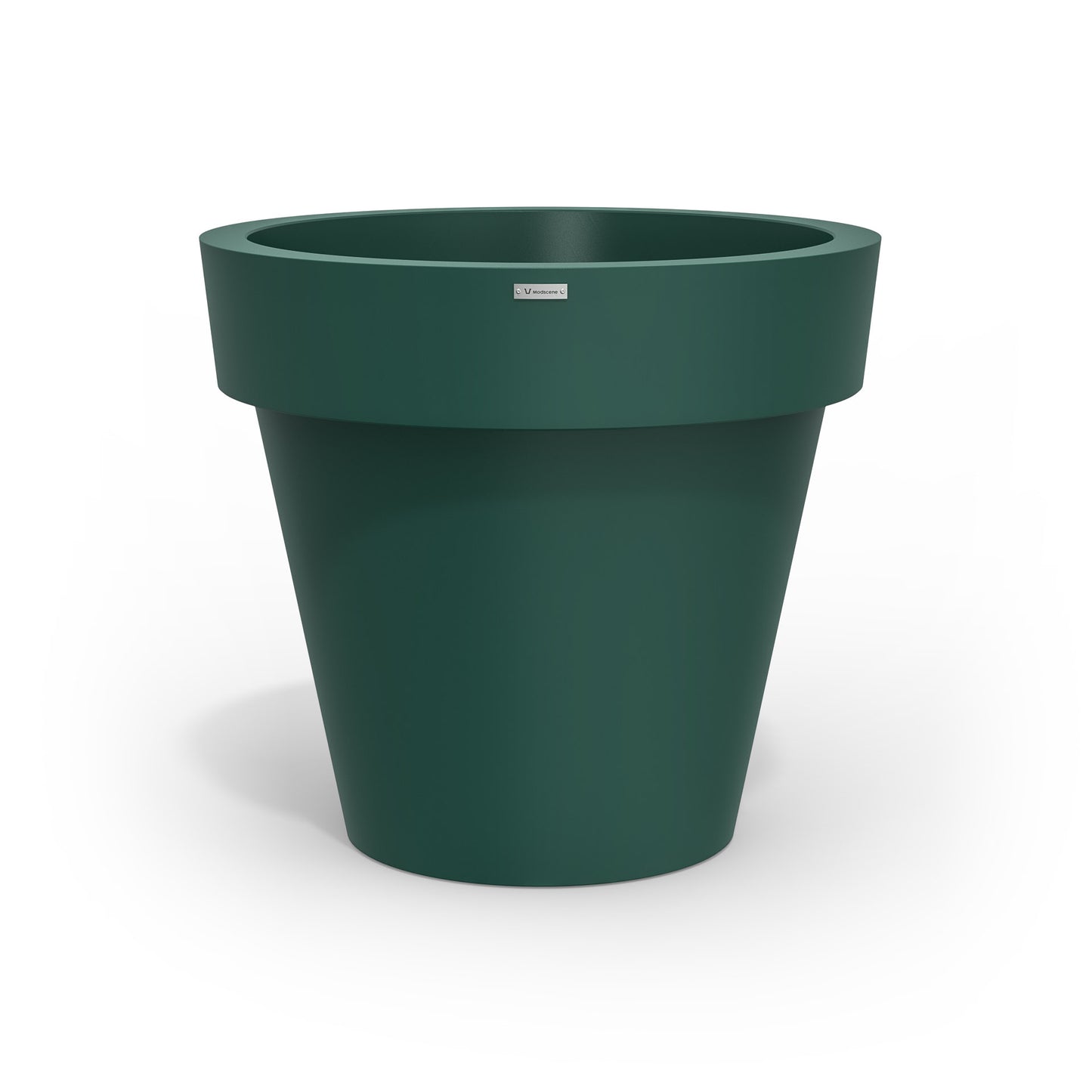 Large Modscene plastic planter pot in a emerald green colour. New Zealand made.