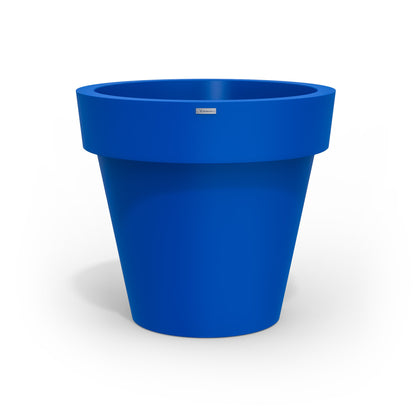 Large Modscene plastic planter pot in a dark blue colour. New Zealand made.