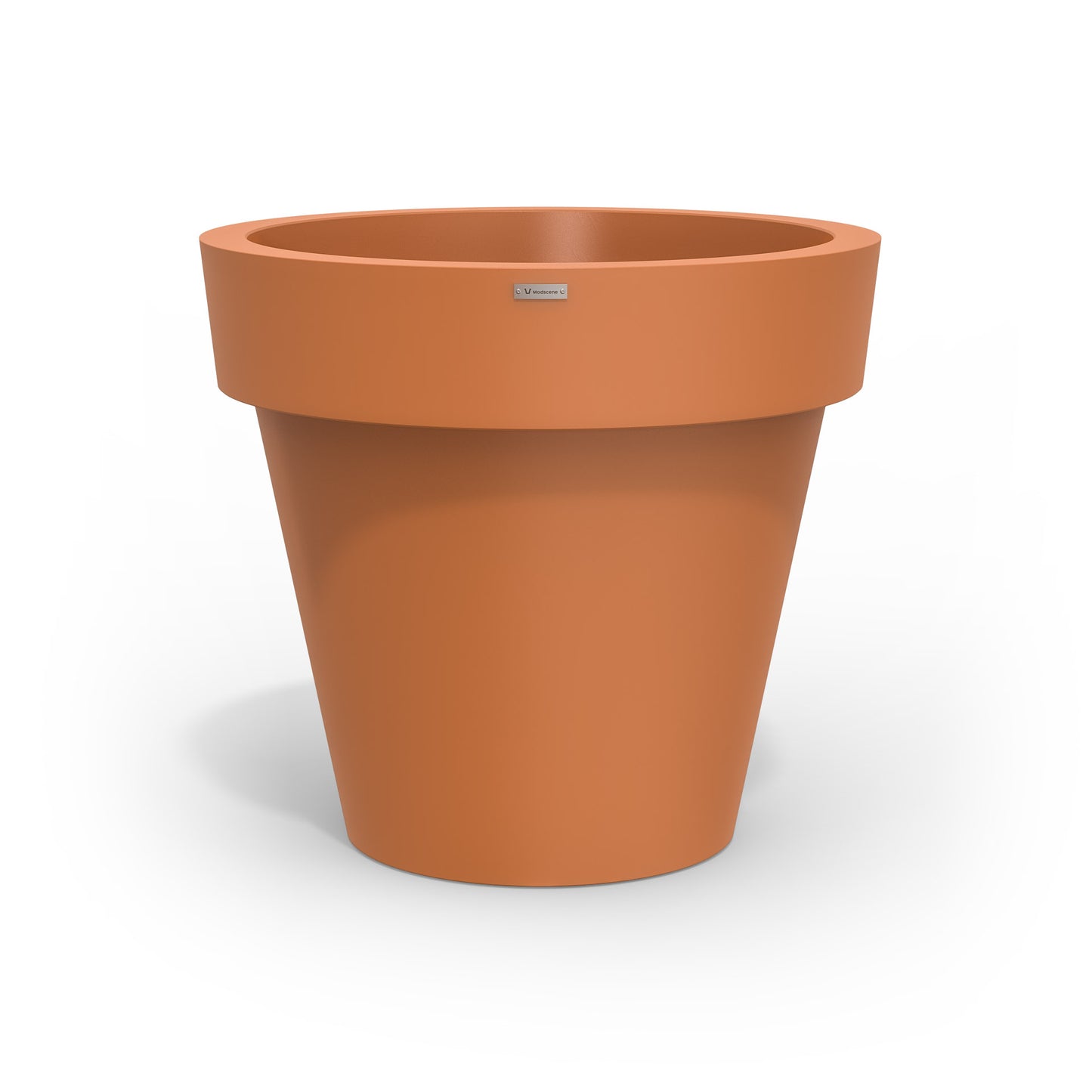 Large Modscene planter pot in a terracotta colour. NZ made.