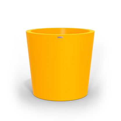 A large Modscene pot planter in yellow. Made in New Zealand.