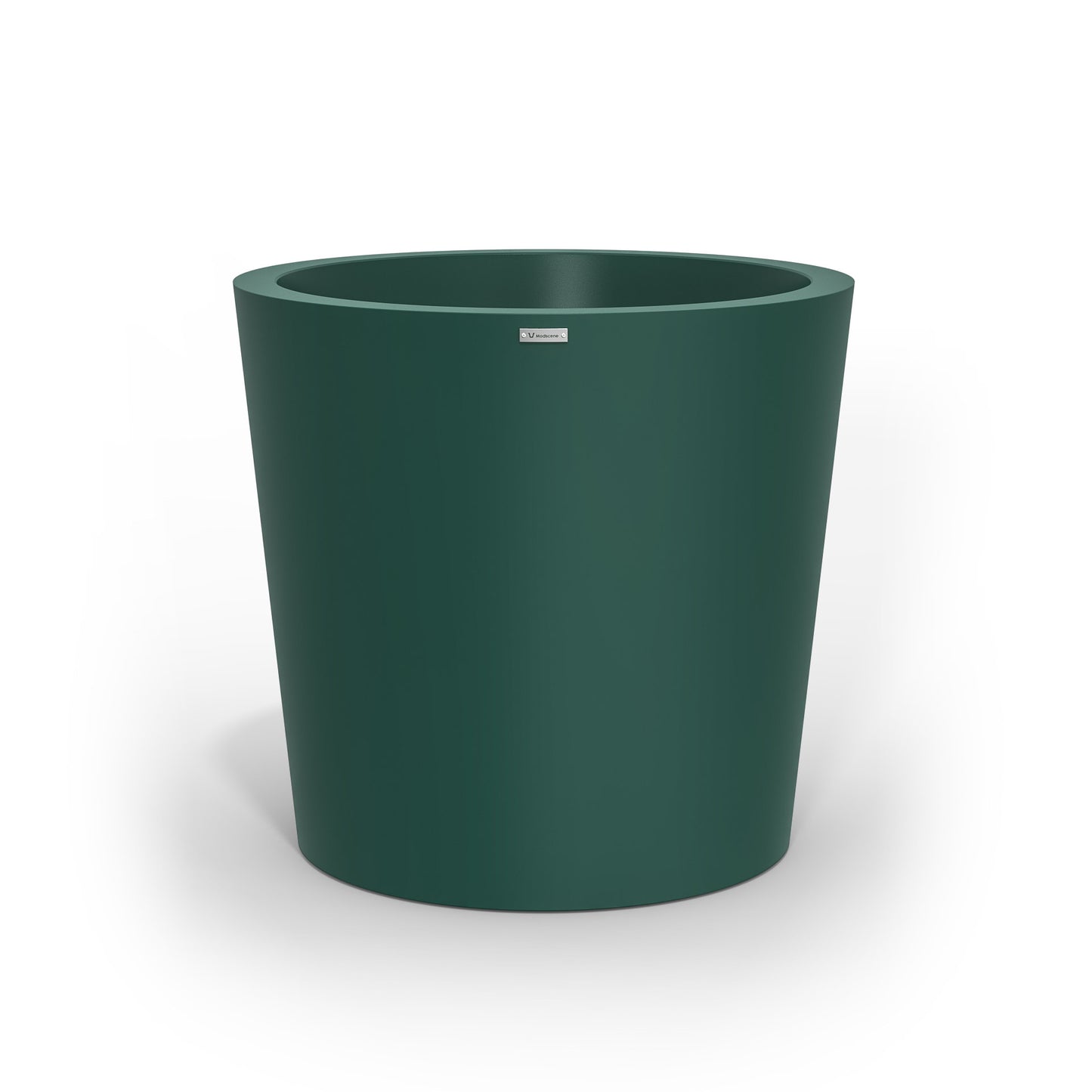 A large Modscene pot planter in an emerald green colour.