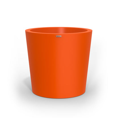 A large Modscene pot planter in orange. NZ made.