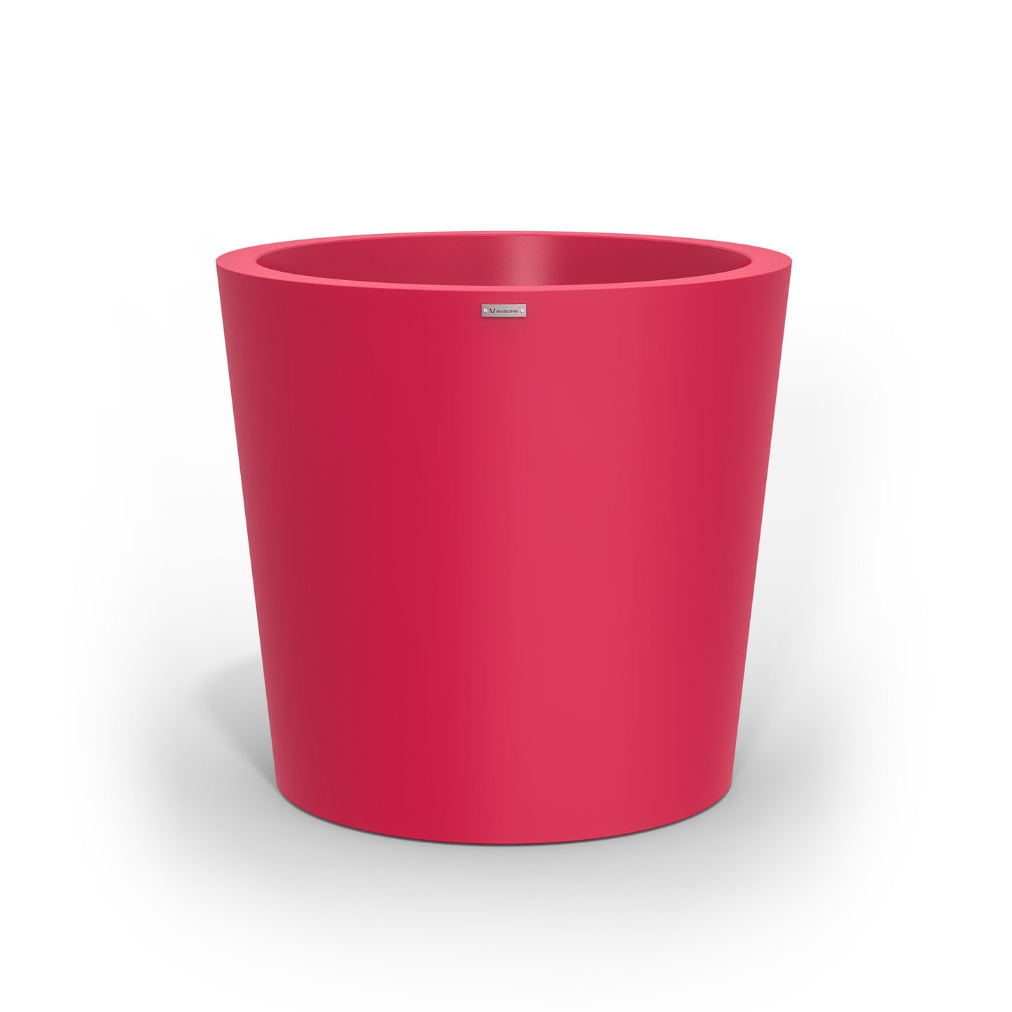 A large Modscene pot planter in pink. New Zealand made.