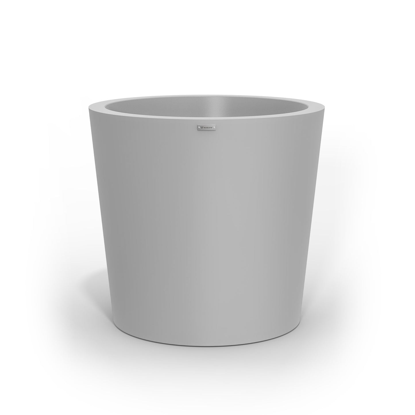 A large Modscene pot planter in a light grey colour.