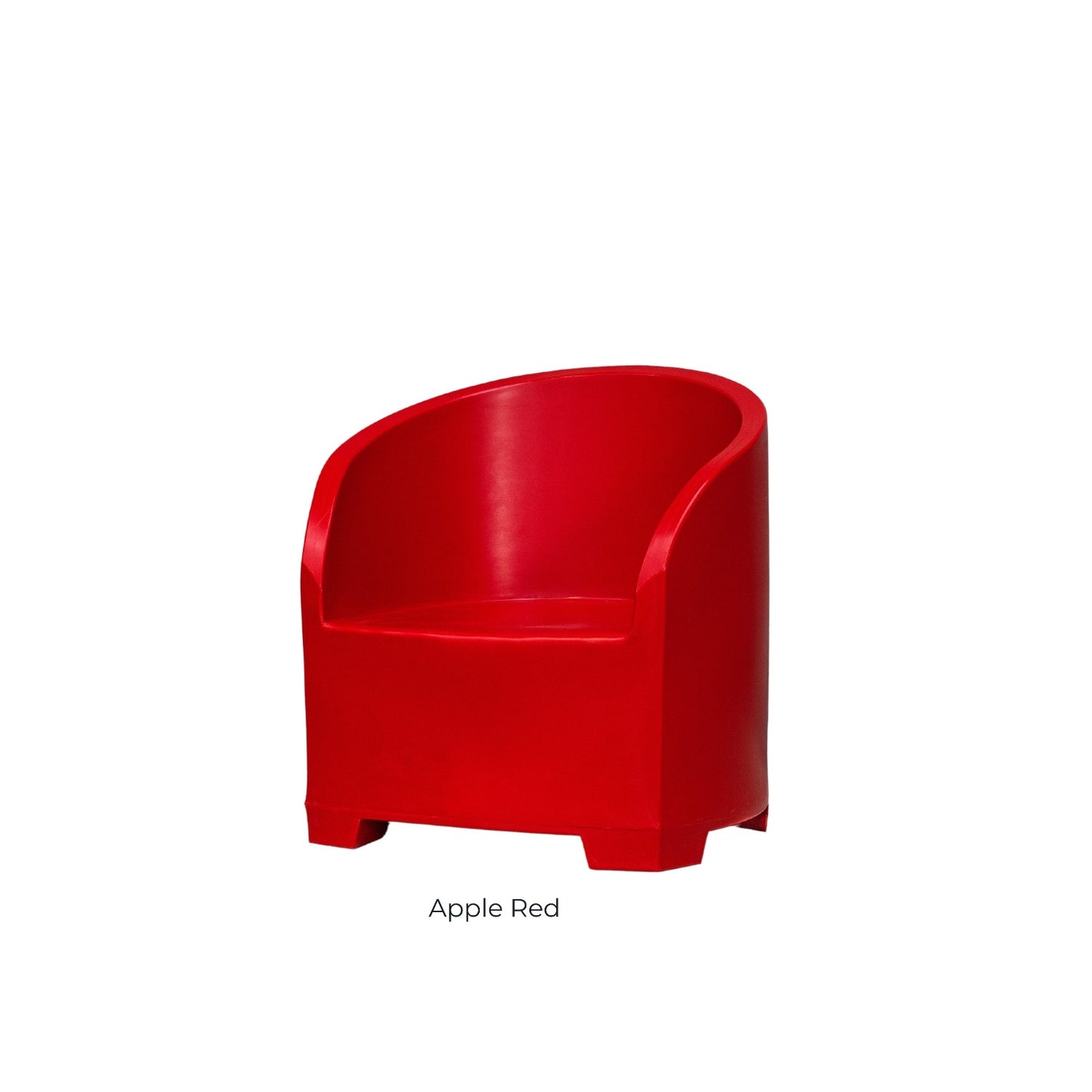 Colourful red outdoor chair by Modscene