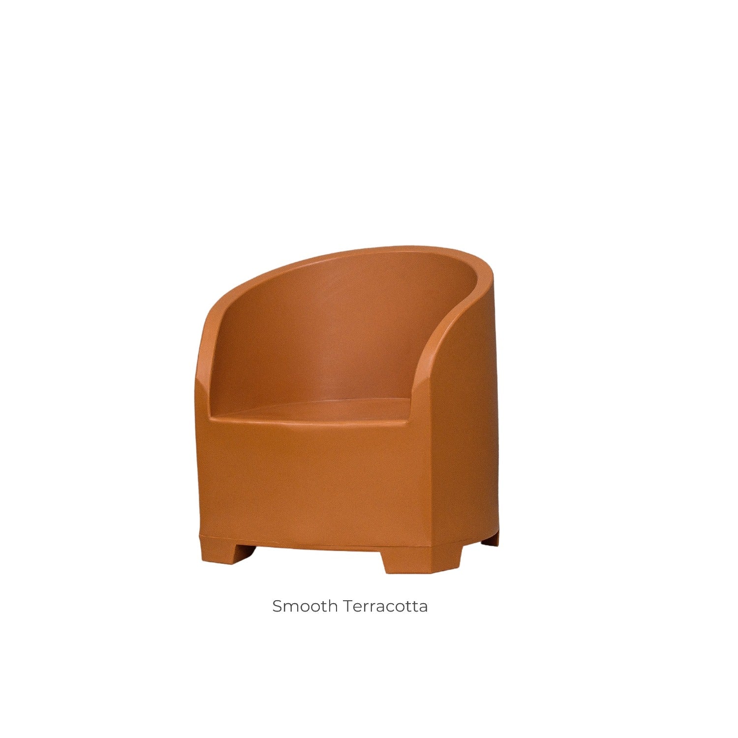 A terracotta chair made by Modscene NZ.