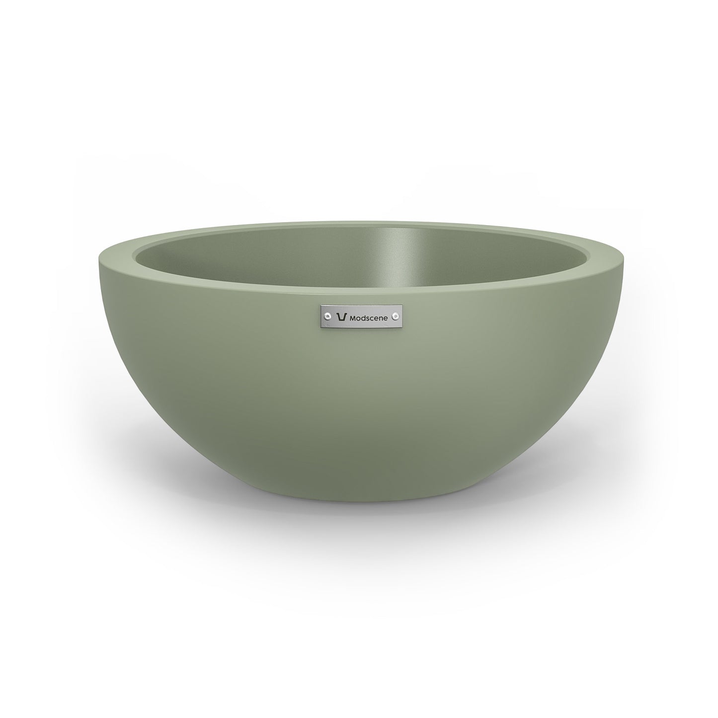 A small Modscene planter bowl in a pastel green colour.