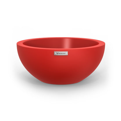 A small Modscene planter bowl in red. NZ made.