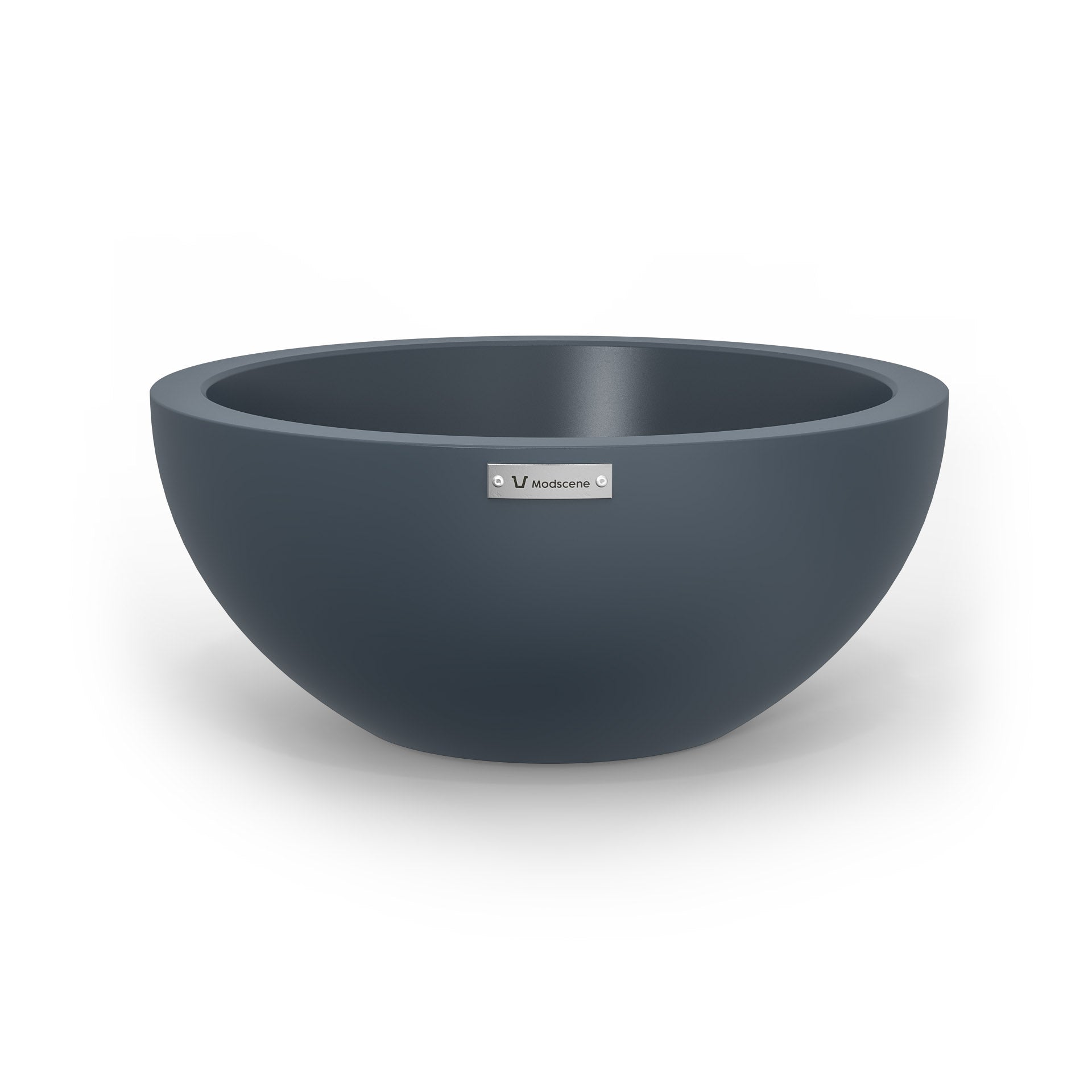 A small Modscene planter bowl in dark grey. NZ made.