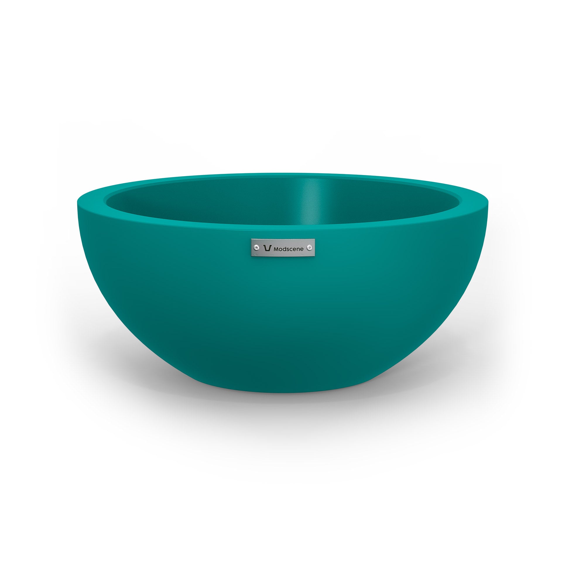 A small Modscene planter bowl in teal. NZ made.