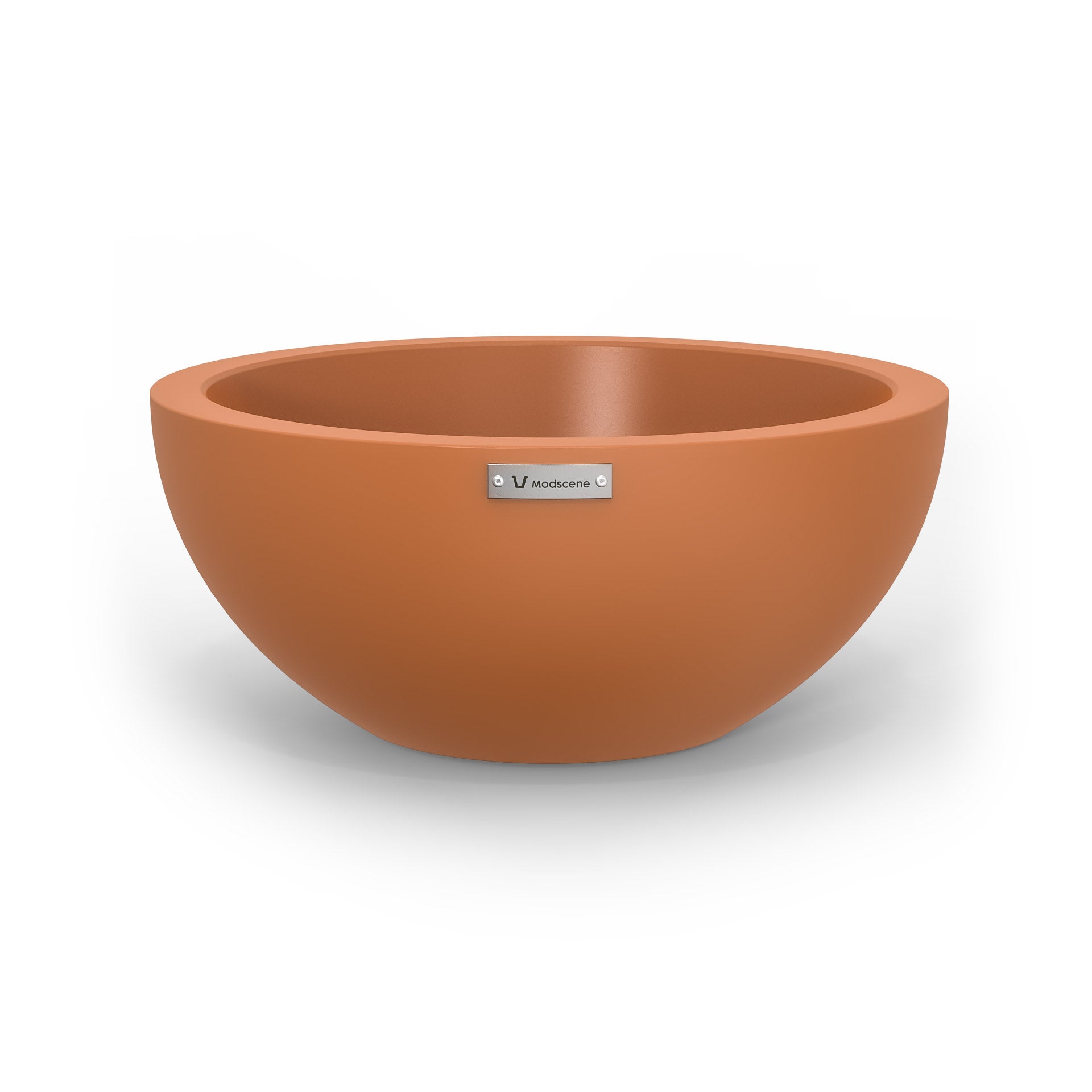 A small Modscene planter bowl in terracotta. NZ made.