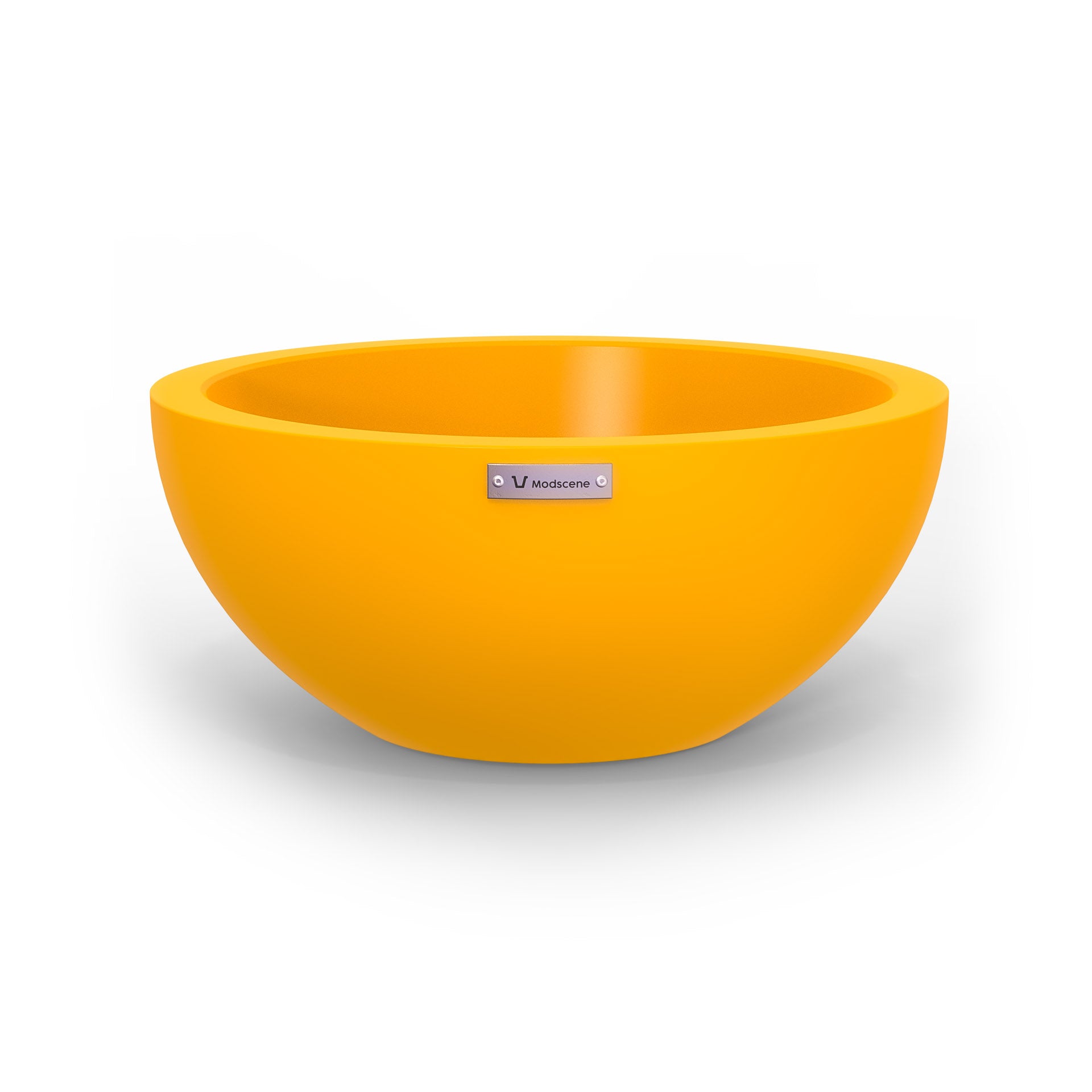 A small Modscene planter bowl in yellow. NZ made.